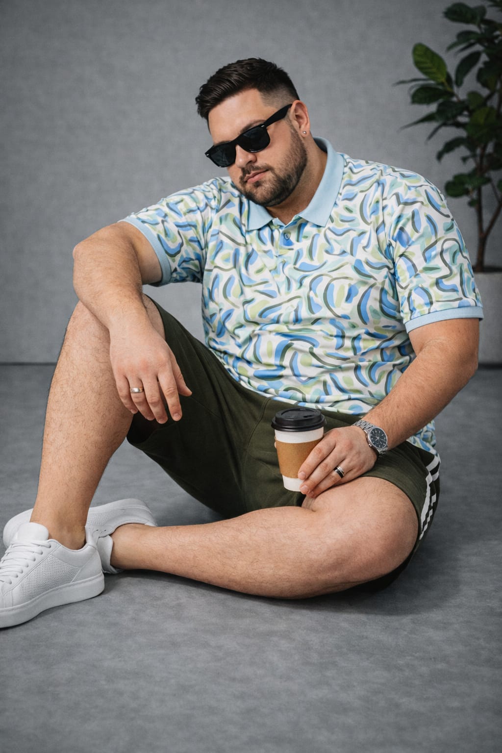 Men's Plus Size Summer Co-ord Set