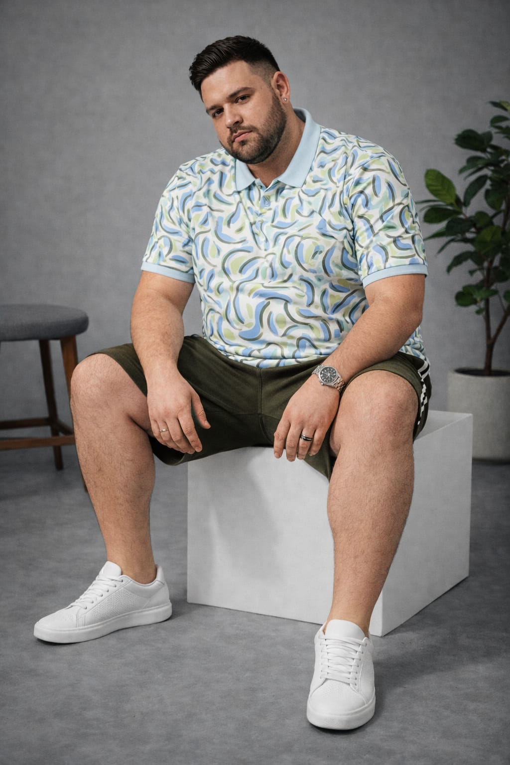 Men's Plus Size Summer Co-ord Set