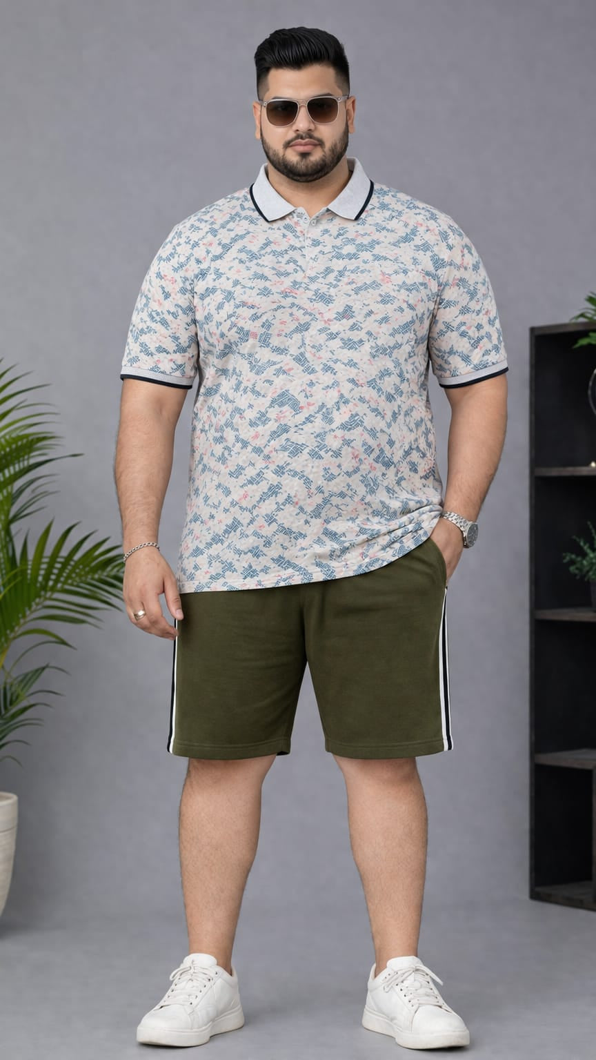 Men's Plus Size Summer Co-ord Set