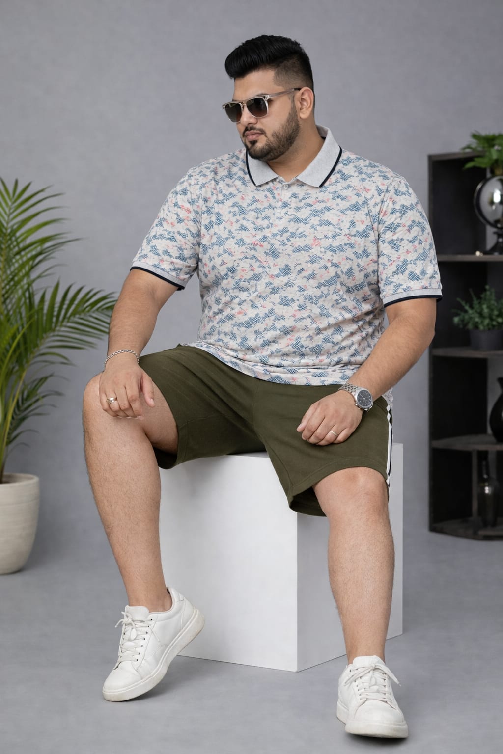 Men's Plus Size Summer Co-ord Set
