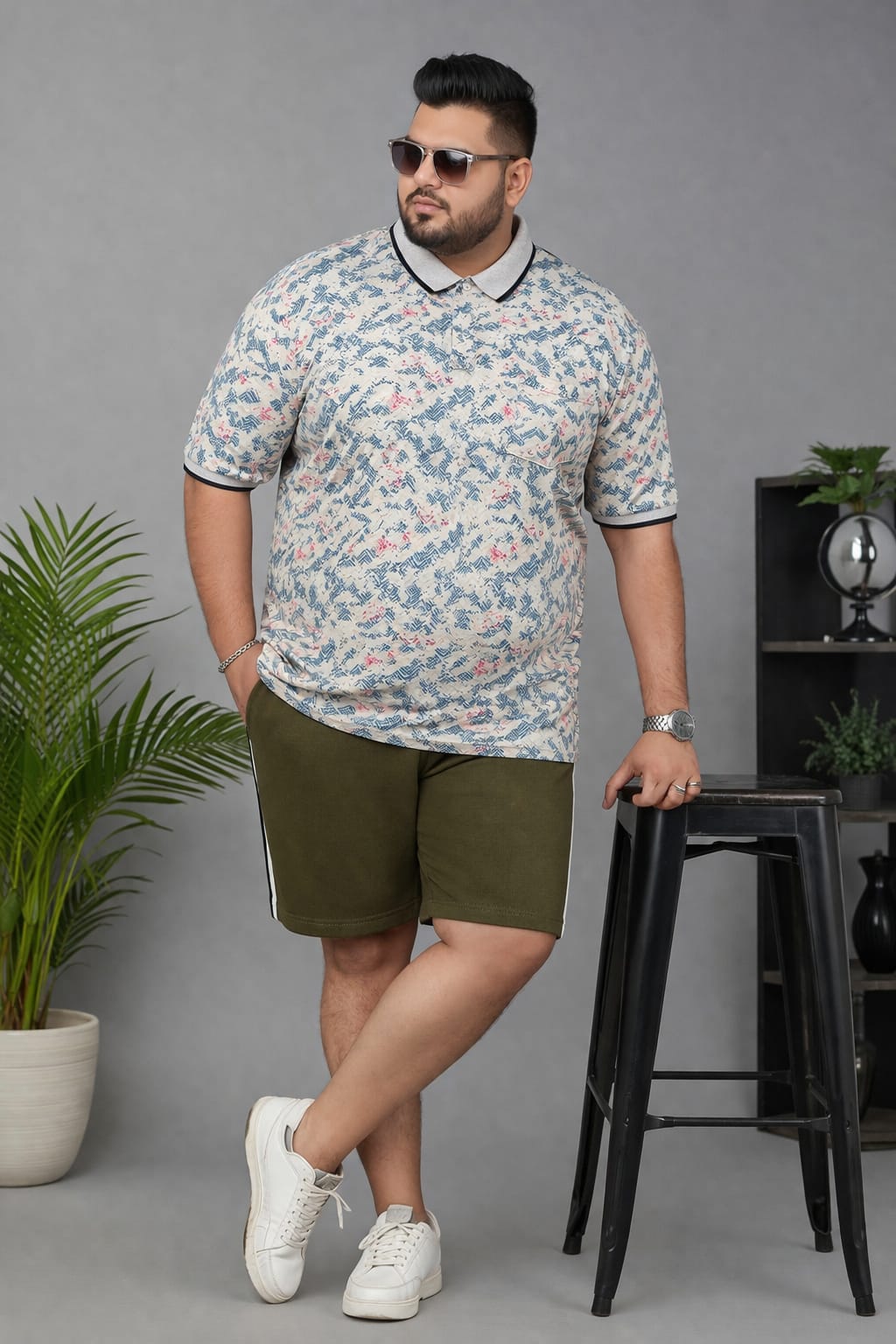 Men's Plus Size Summer Co-ord Set