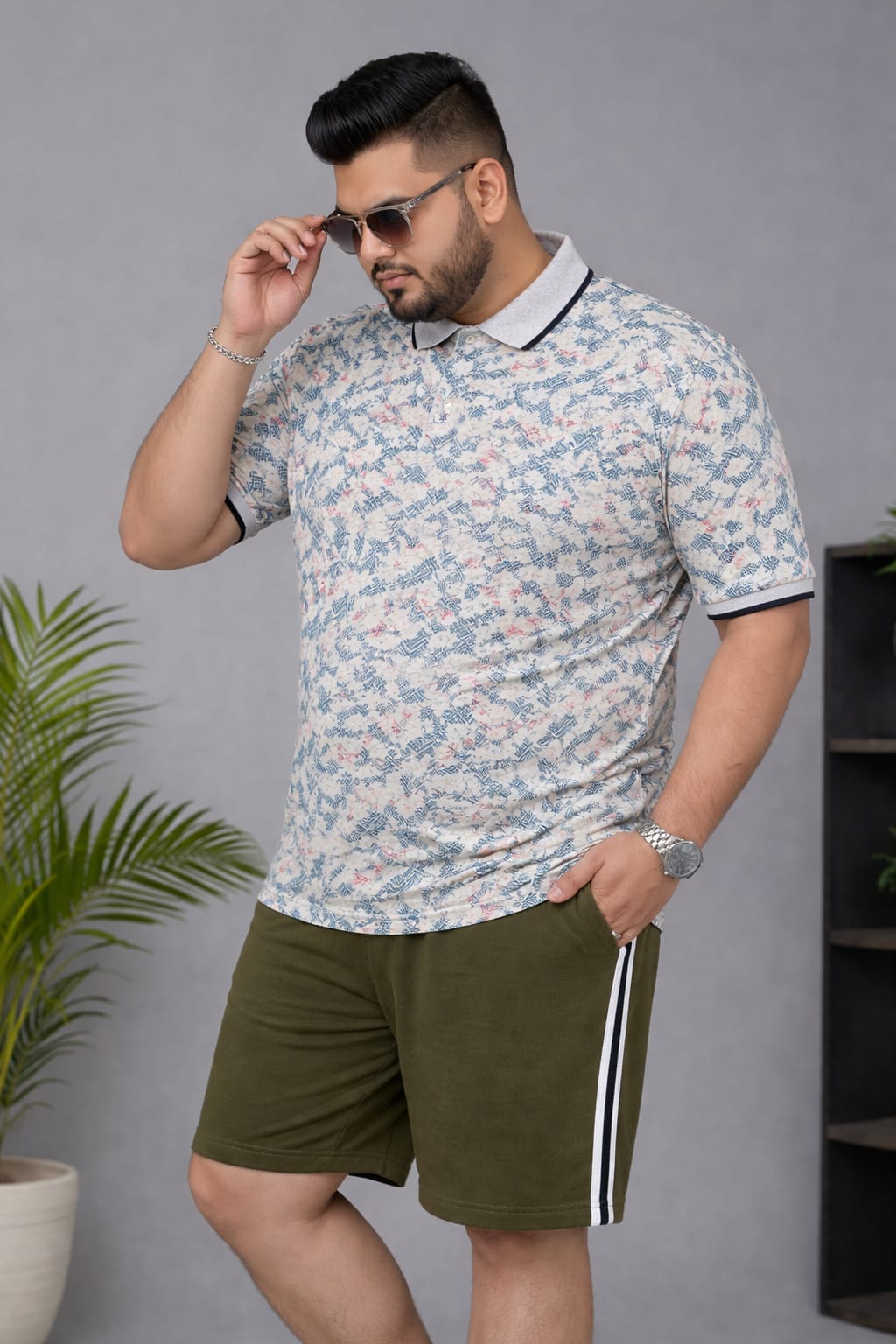 Men's Plus Size Summer Co-ord Set