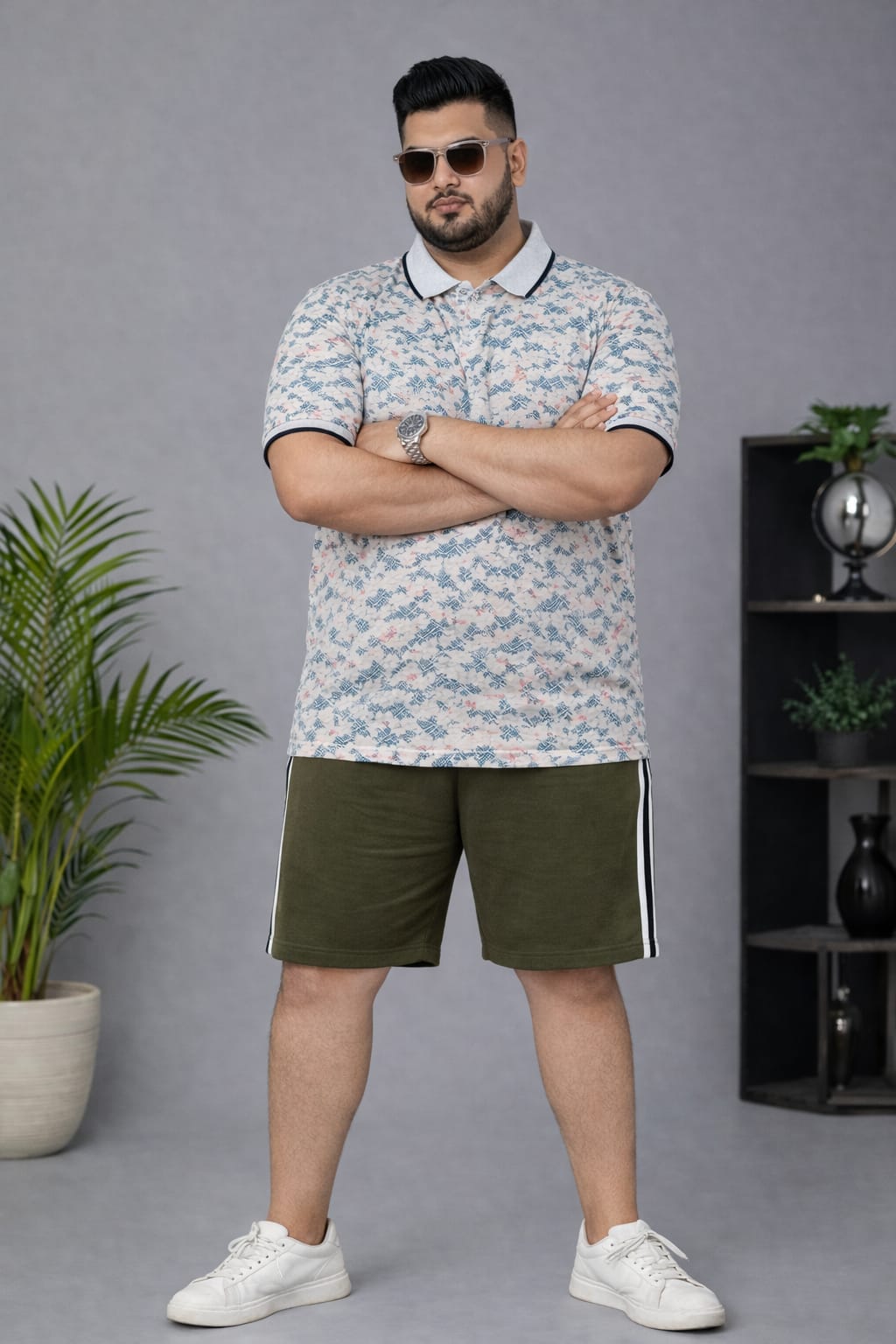 Men's Plus Size Summer Co-ord Set