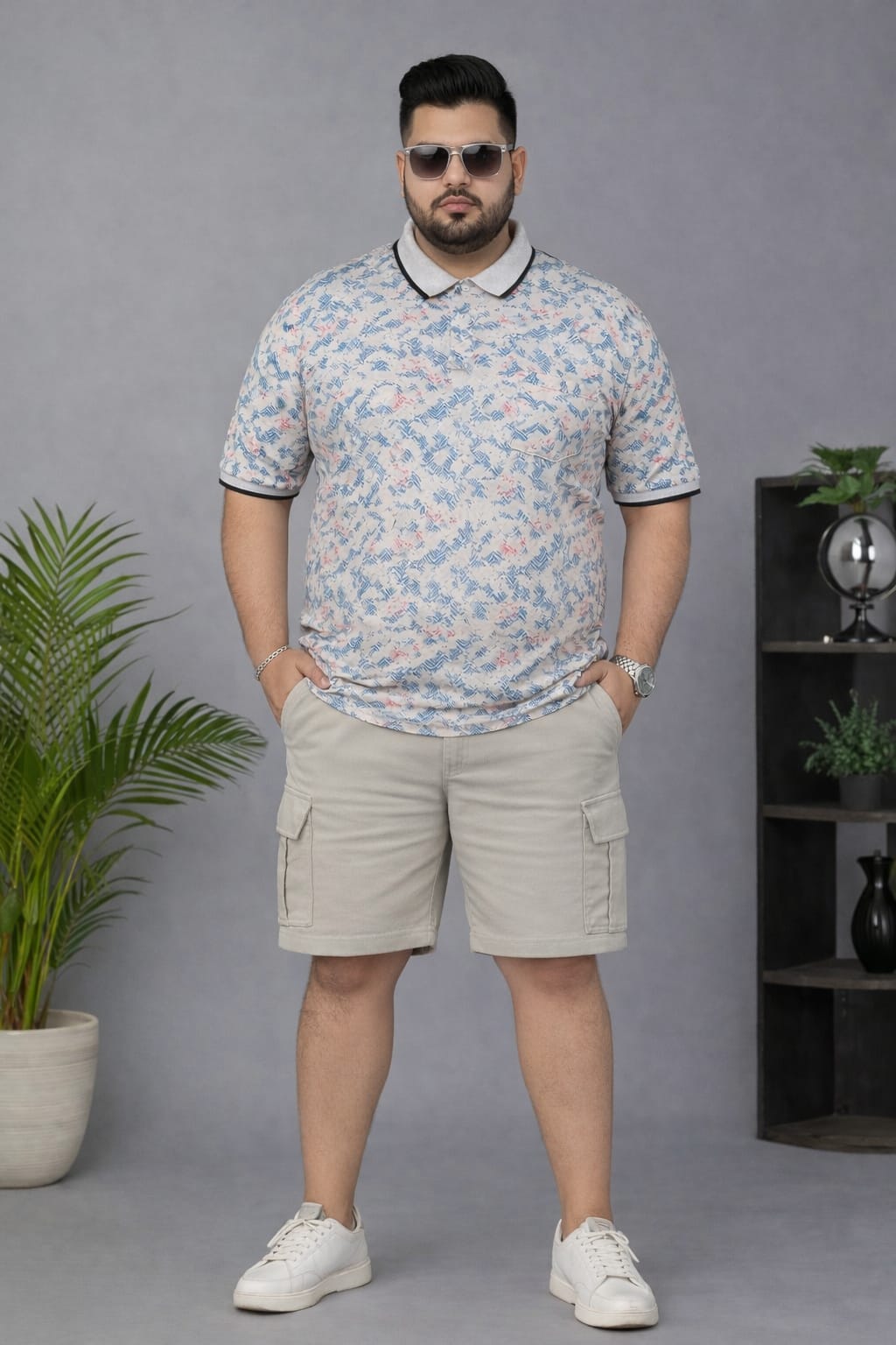 Men's Plus Size Summer Co-ord Set