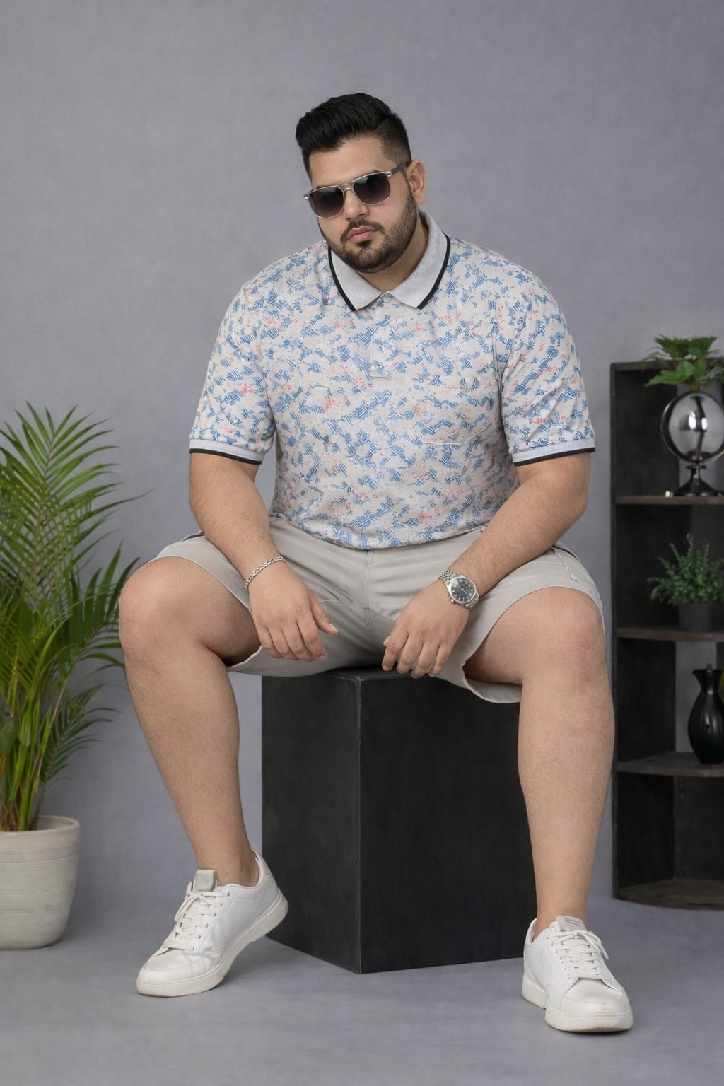 Men's Plus Size Summer Co-ord Set