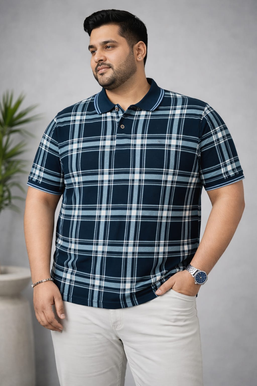 Austivo Men's Polo Neck T-shirt