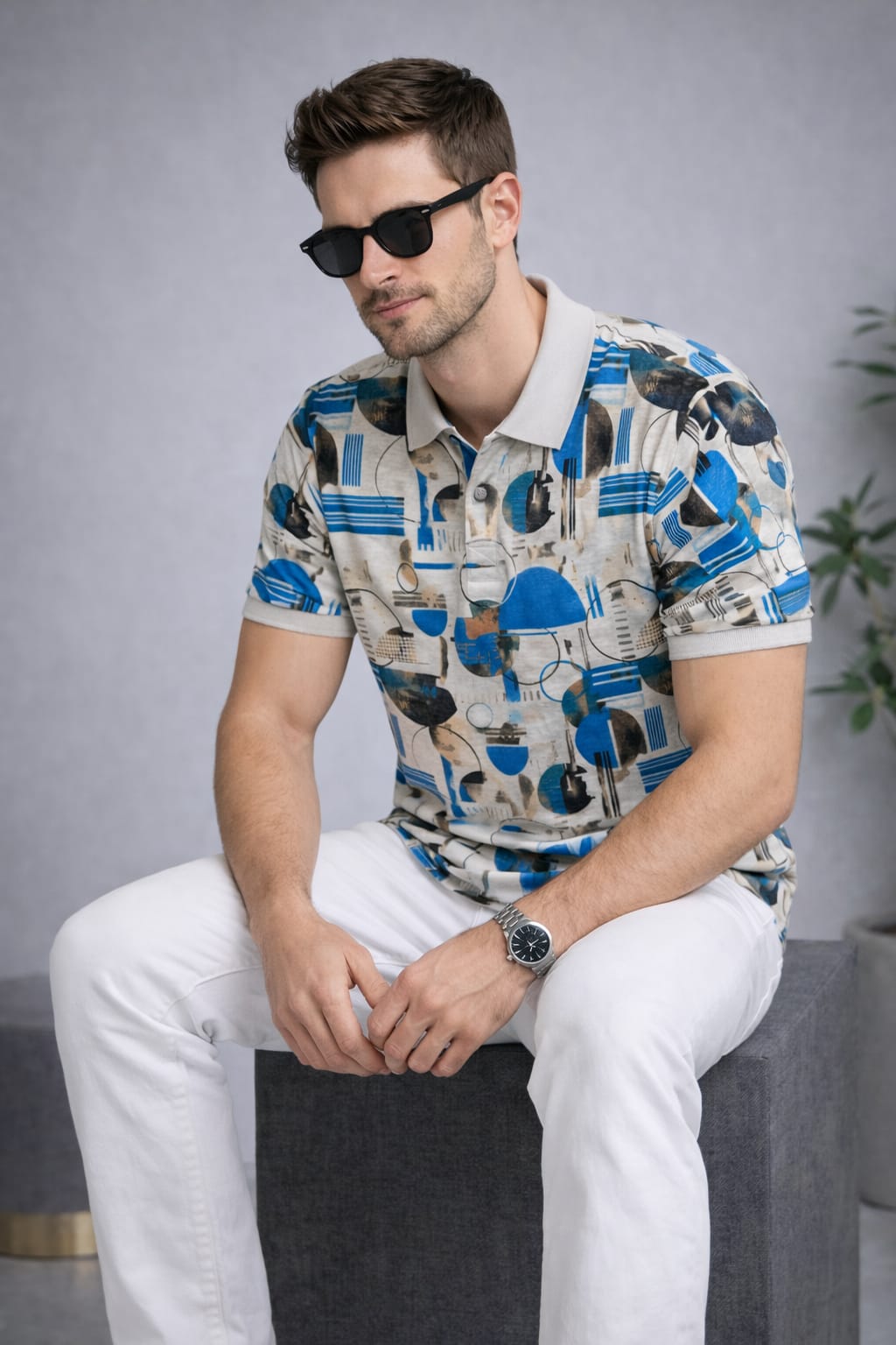Austin Wood Solid Polo T-shirt