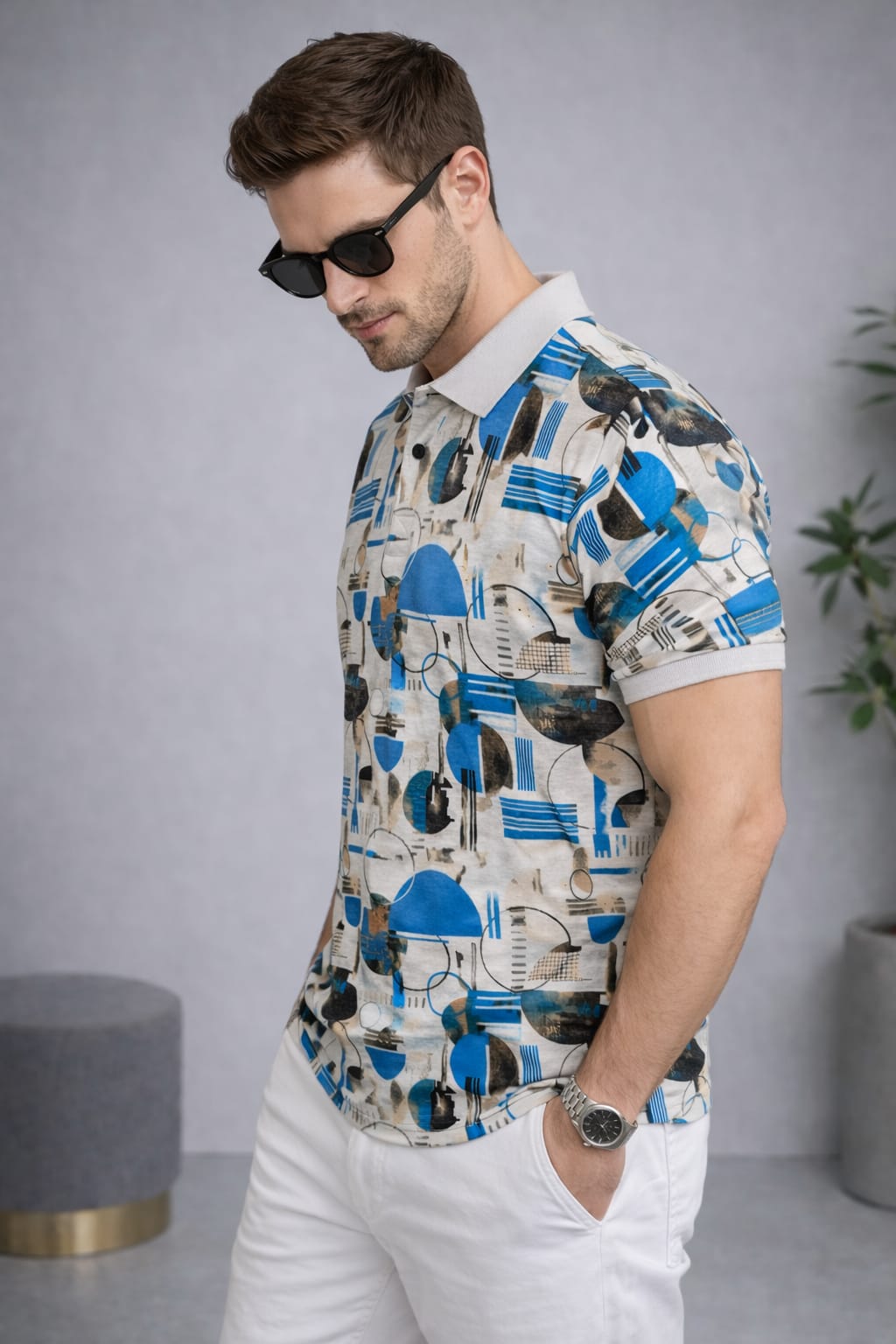 Austin Wood Solid Polo T-shirt