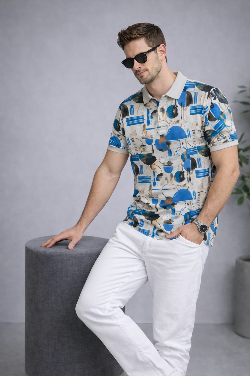 Austin Wood Solid Polo T-shirt