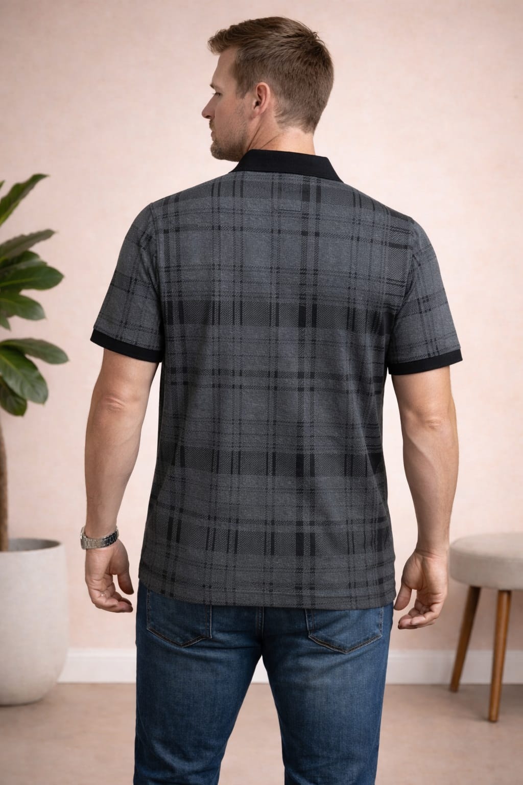 Austin Wood Solid Polo T-shirt