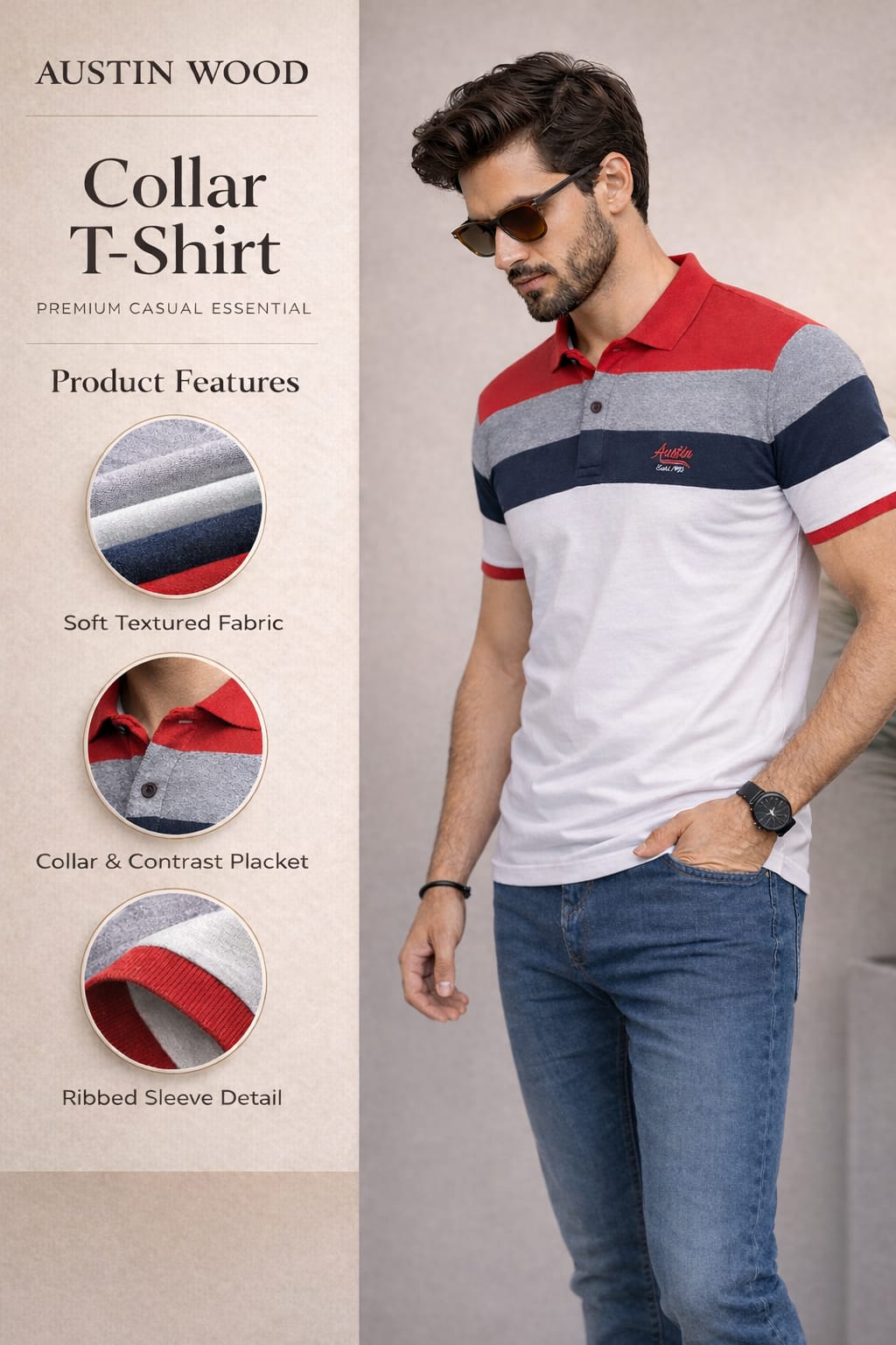 Austin Wood Polo T-shirt