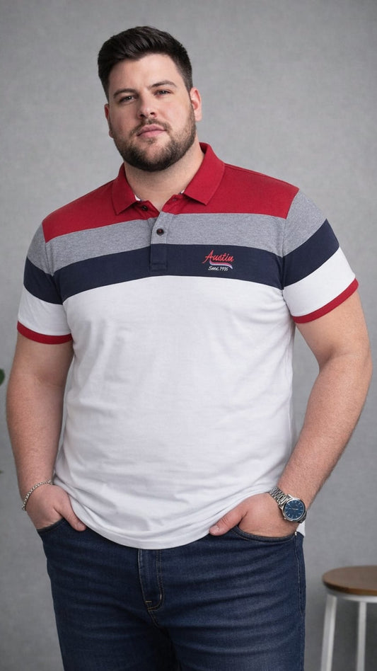 Austivo Men's  Polo Neck T-shirt