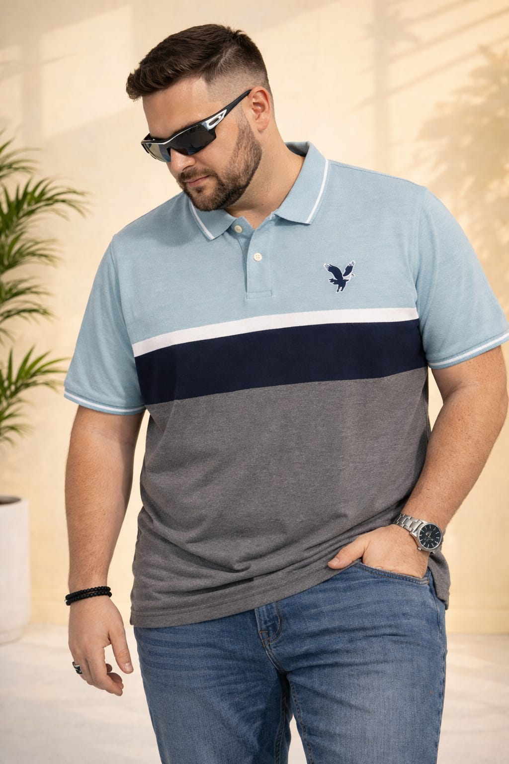 Austivo Men's  Polo Neck T-shirt