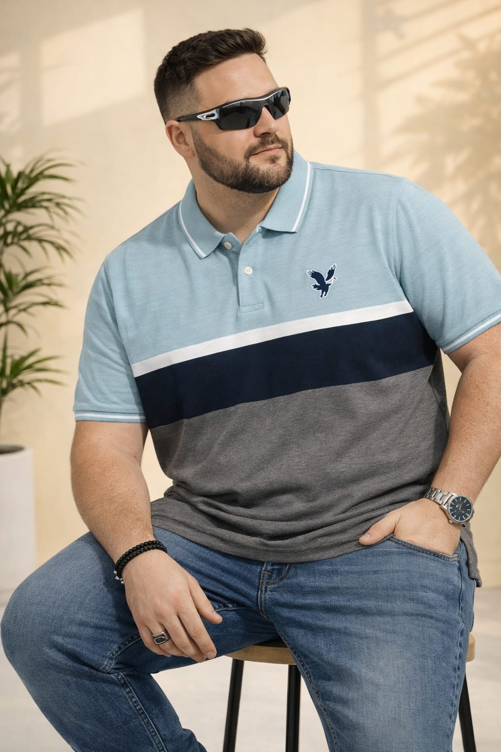 Austivo Men's  Polo Neck T-shirt