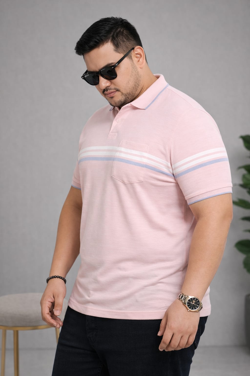Austivo Men Polo Neck Multicolor T-Shirt