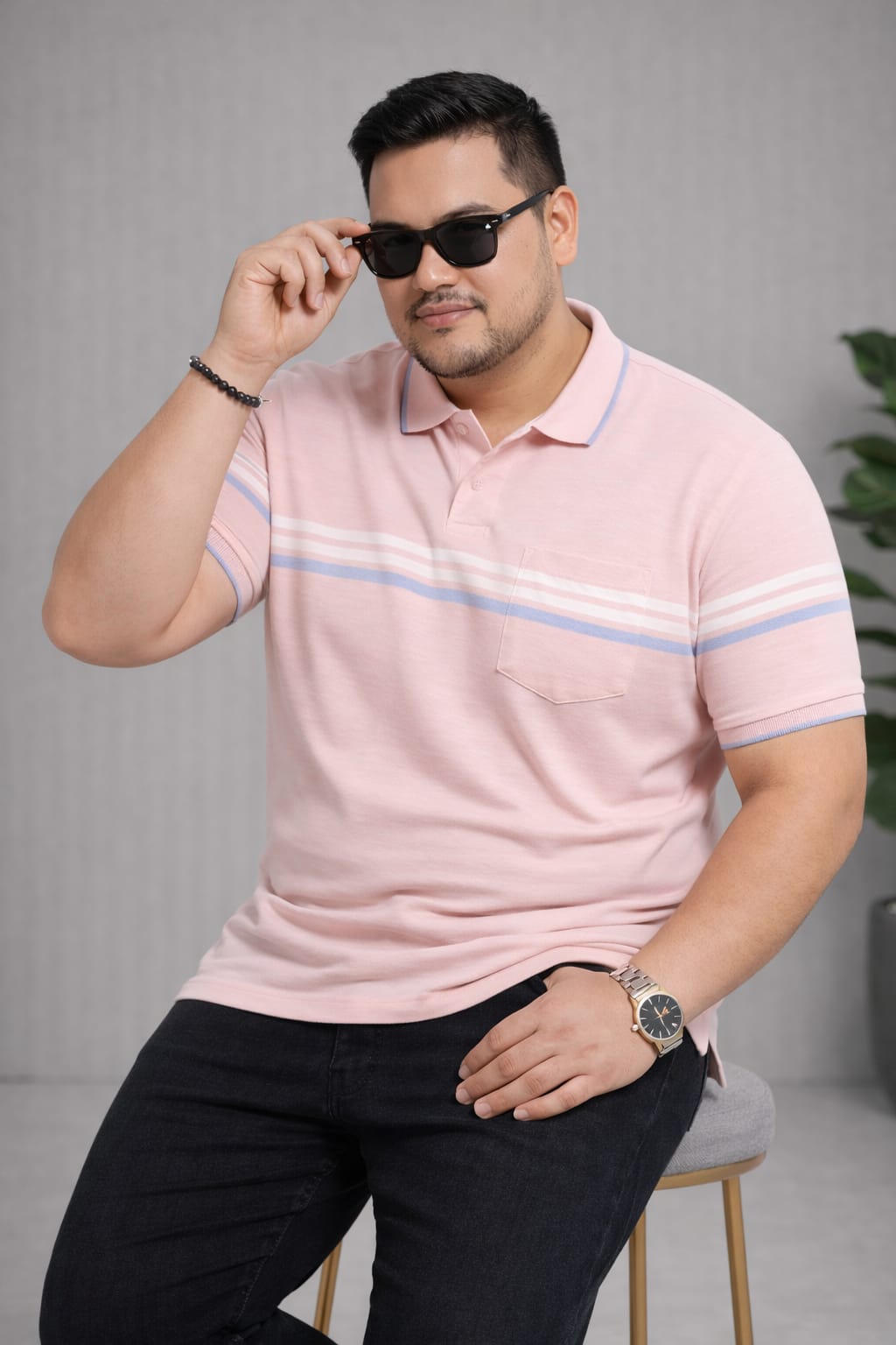 Austivo Men Polo Neck Multicolor T-Shirt