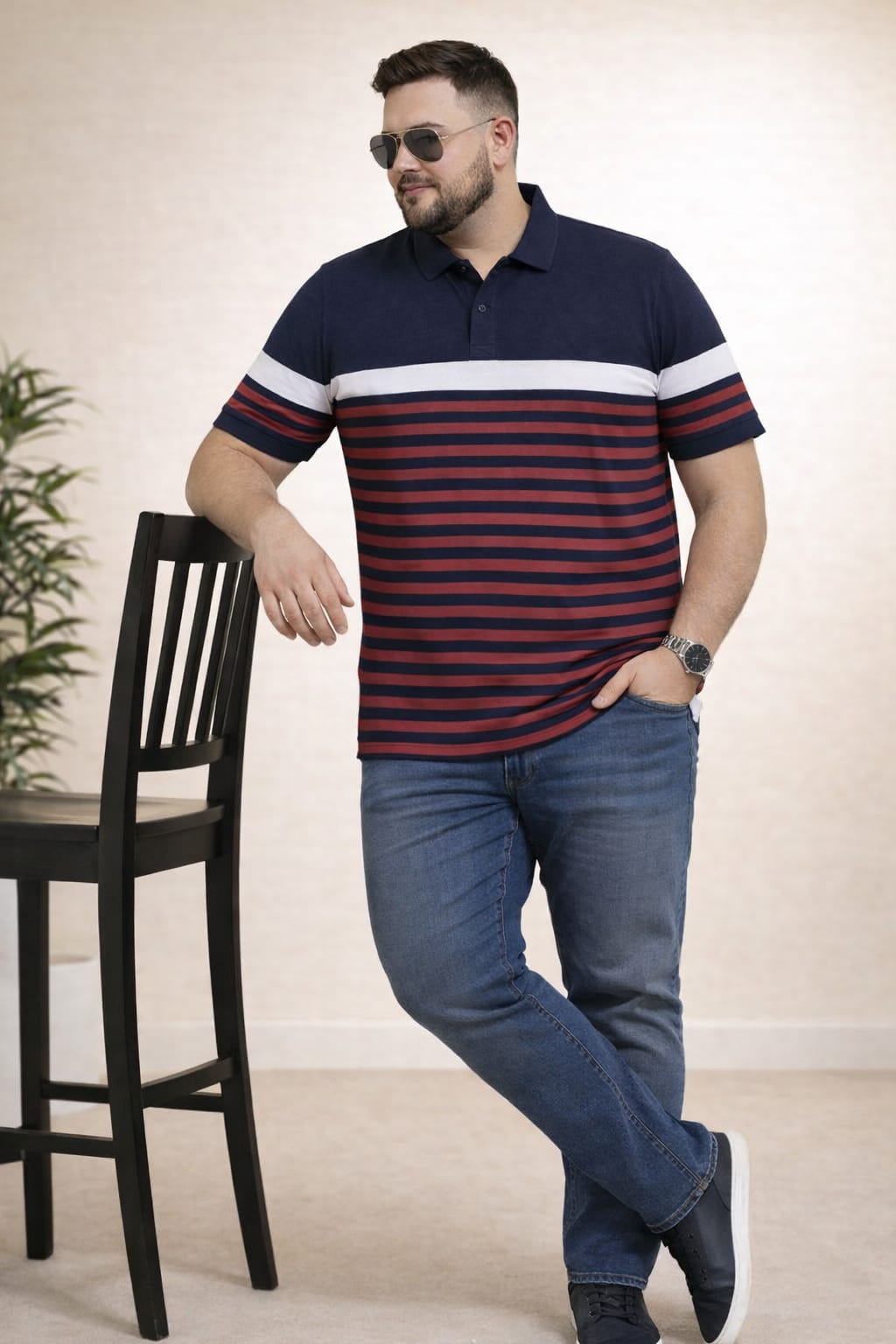 Austivo Men's  Polo Neck T-shirt