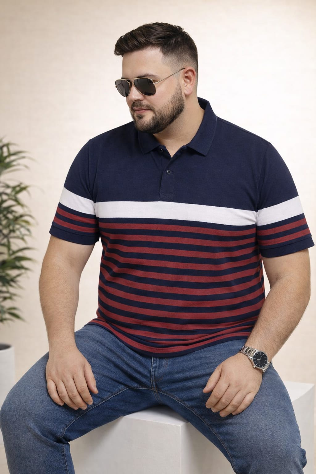 Austivo Men's  Polo Neck T-shirt