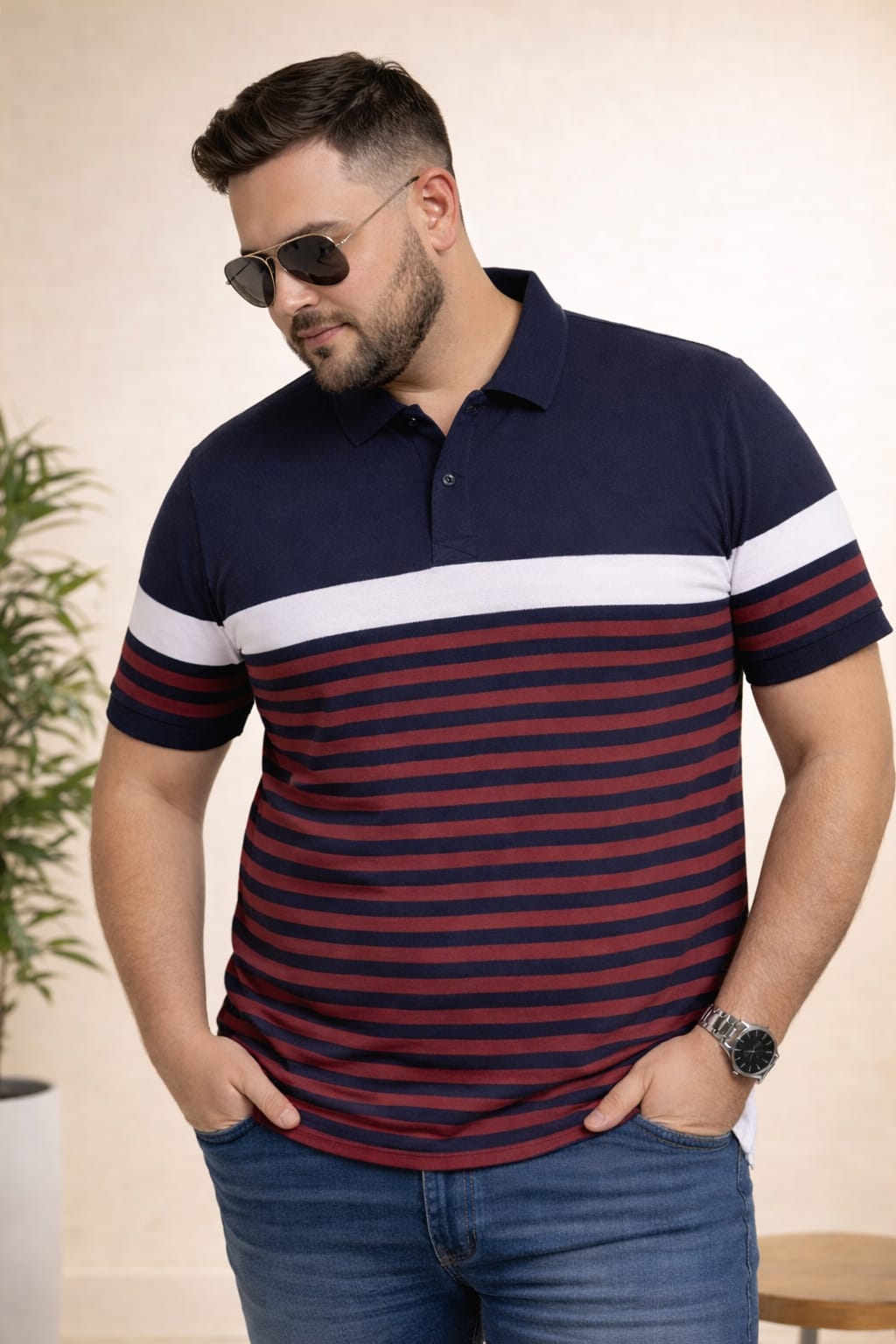 Austivo Men's  Polo Neck T-shirt