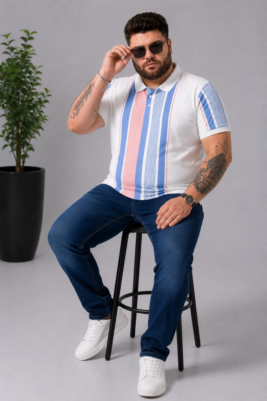 Austivo Men's Polo Neck T-shirt
