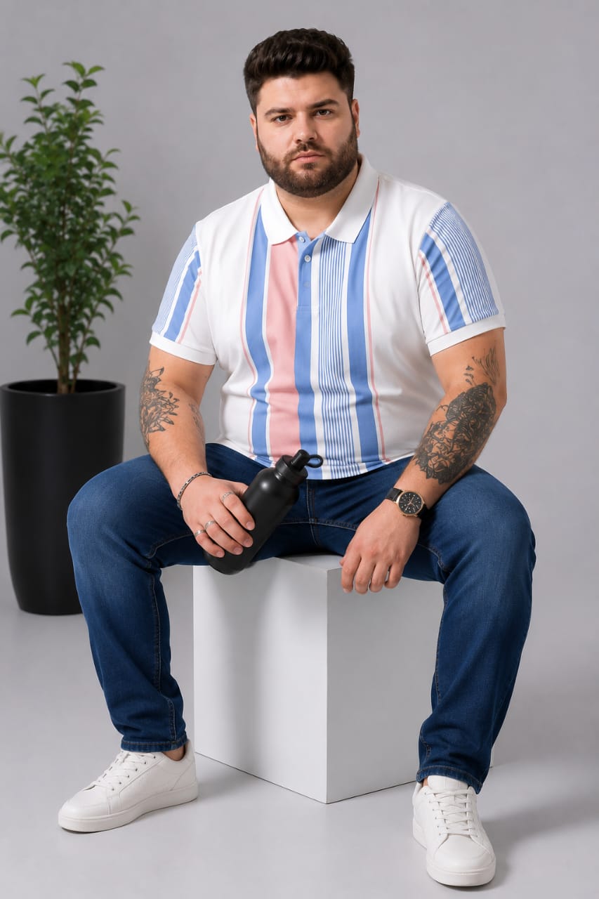 Austivo Men's Polo Neck T-shirt