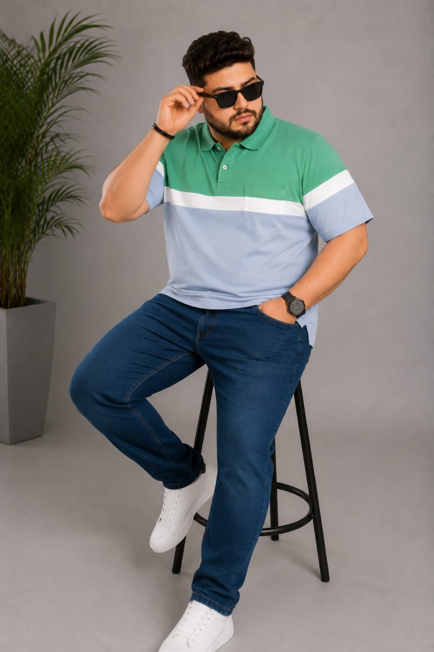Men’s Plus Size Pocket Polo T-Shirt