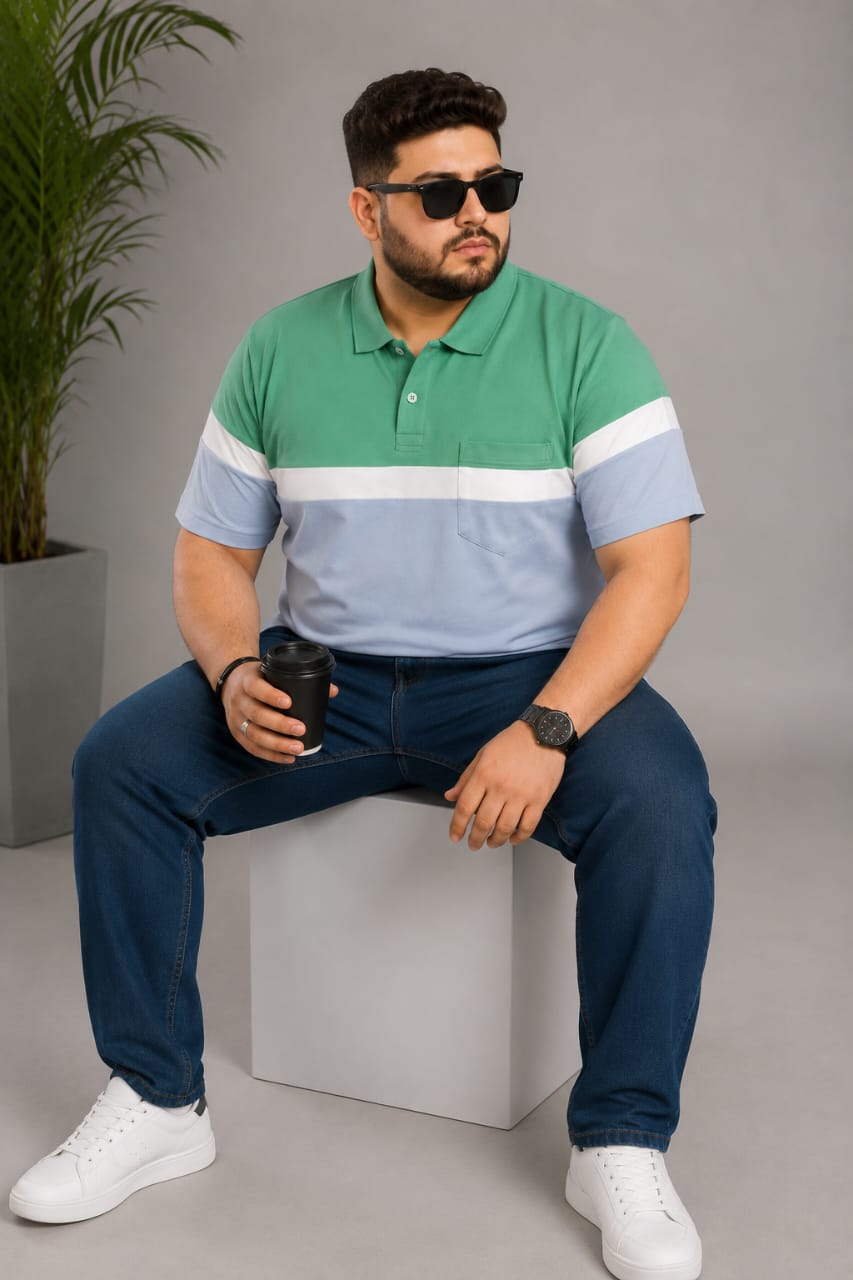 Men’s Plus Size Pocket Polo T-Shirt