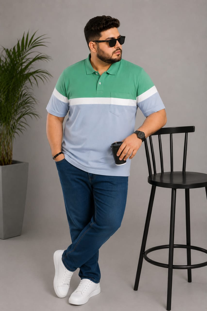 Men’s Plus Size Pocket Polo T-Shirt