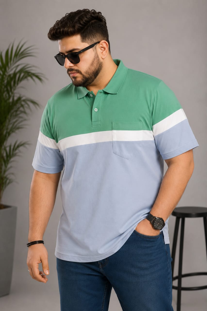 Men’s Plus Size Pocket Polo T-Shirt