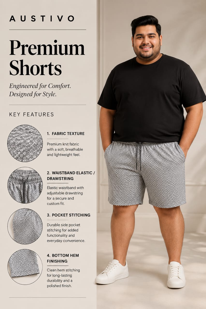 AUSTIVO Men’s Plus Size Shorts
