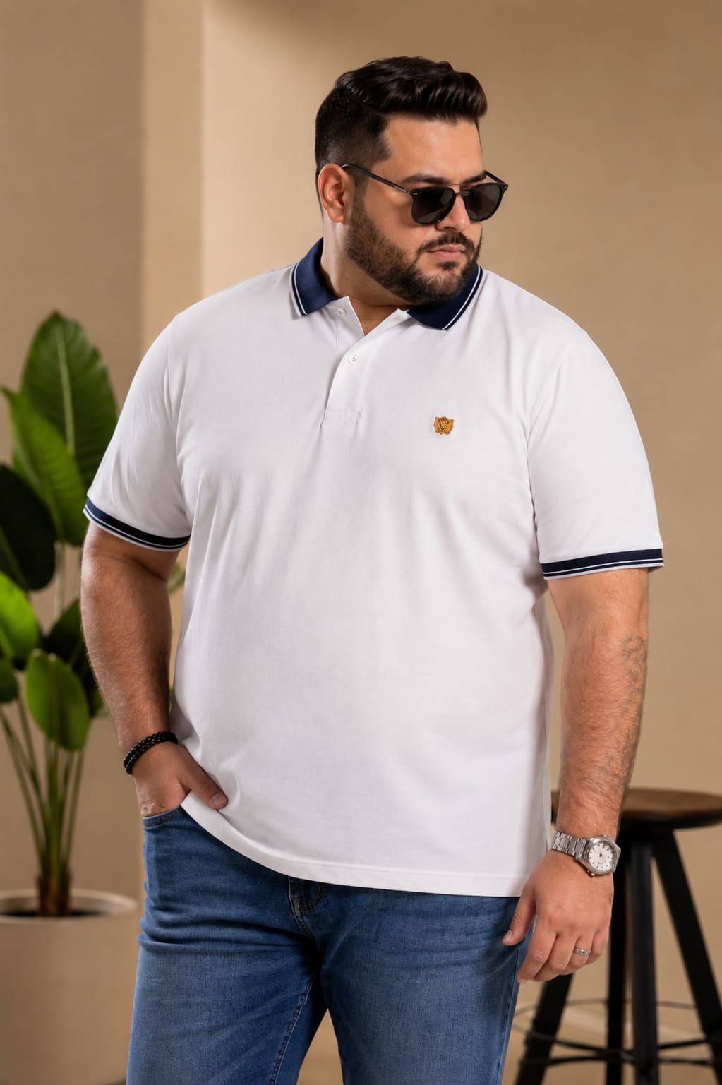 Austivo Men's Polo Neck T-shirt
