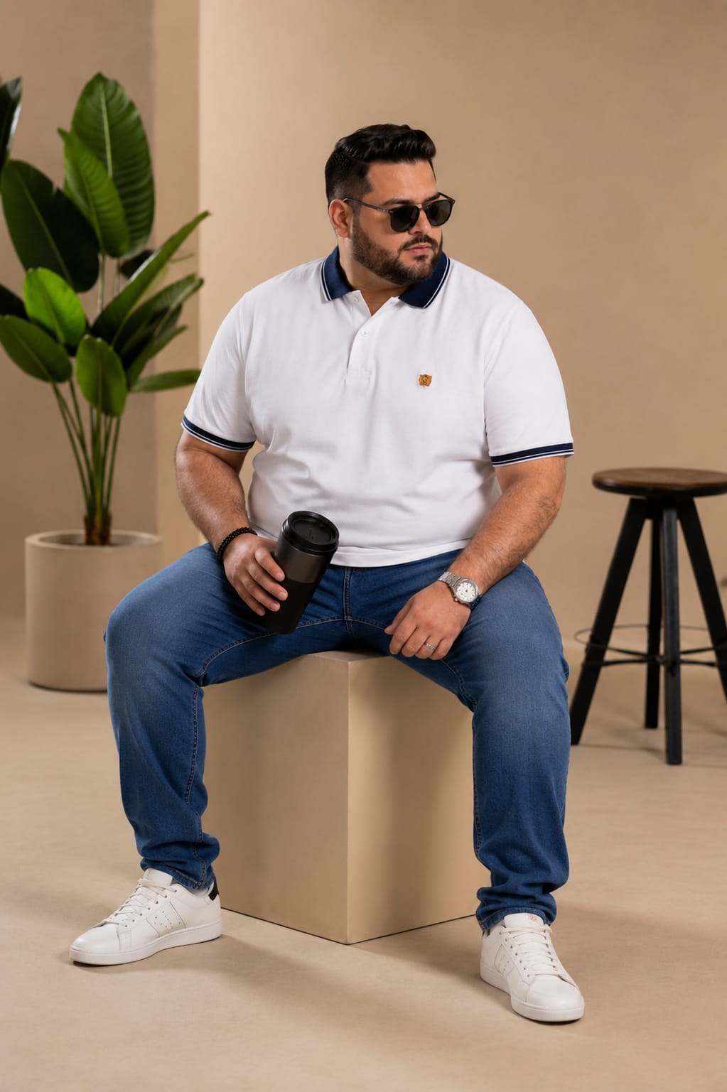 Austivo Men's Polo Neck T-shirt