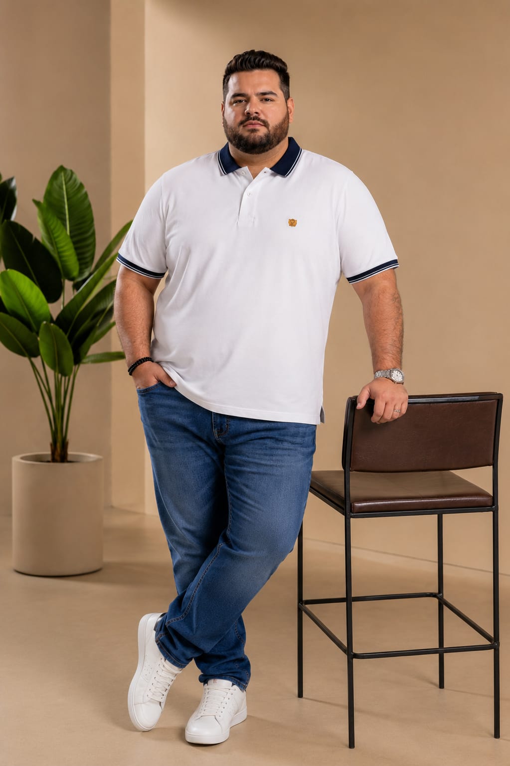 Austivo Men's Polo Neck T-shirt