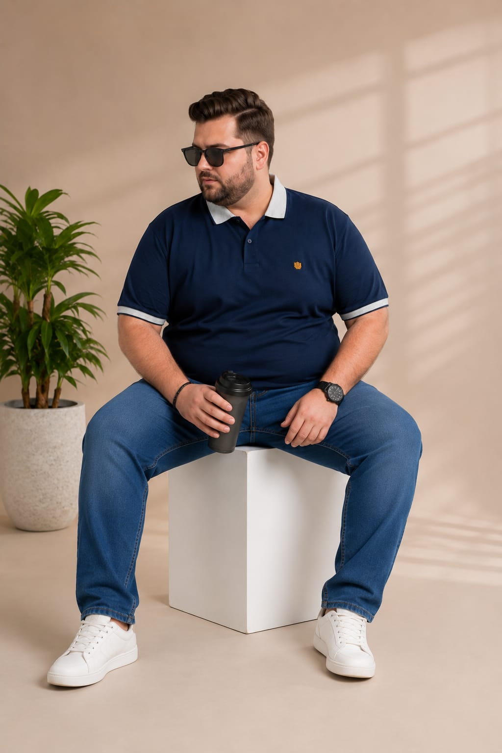 Austivo Men's Polo Neck T-shirt