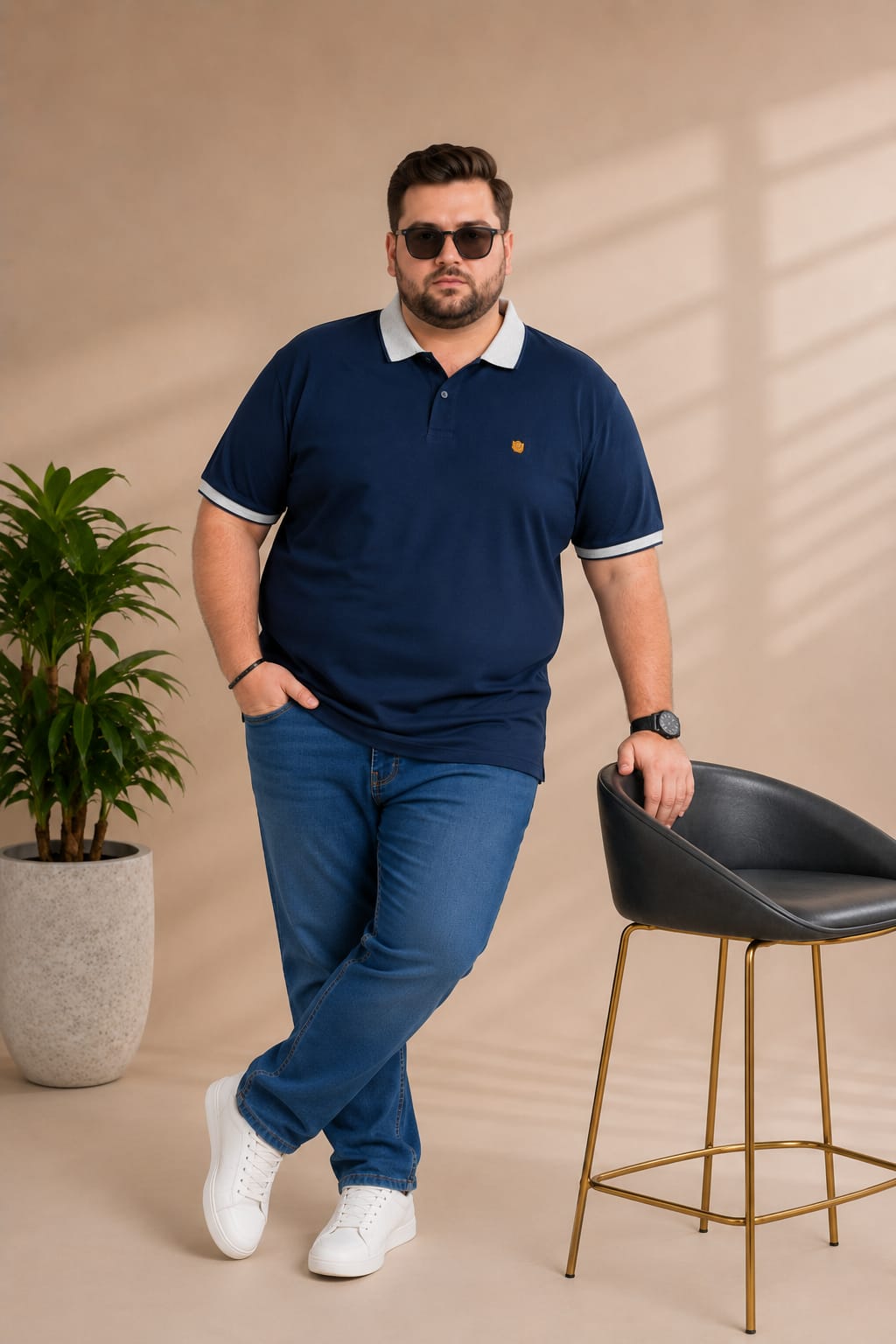 Austivo Men's Polo Neck T-shirt