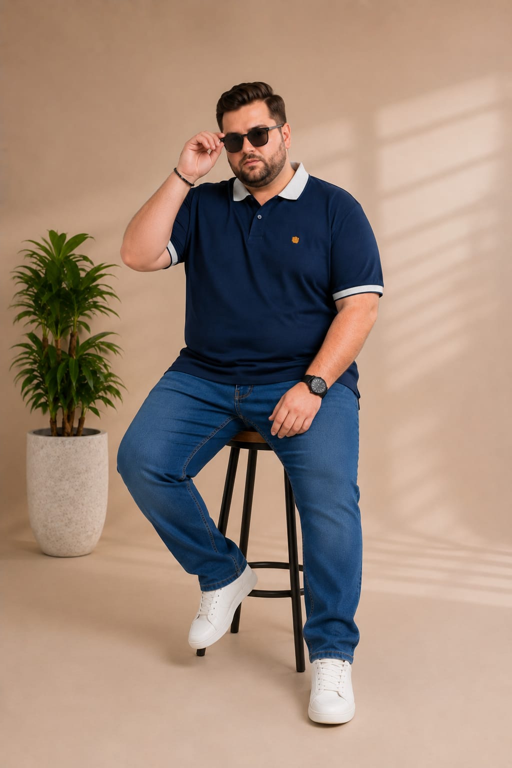 Austivo Men's Polo Neck T-shirt