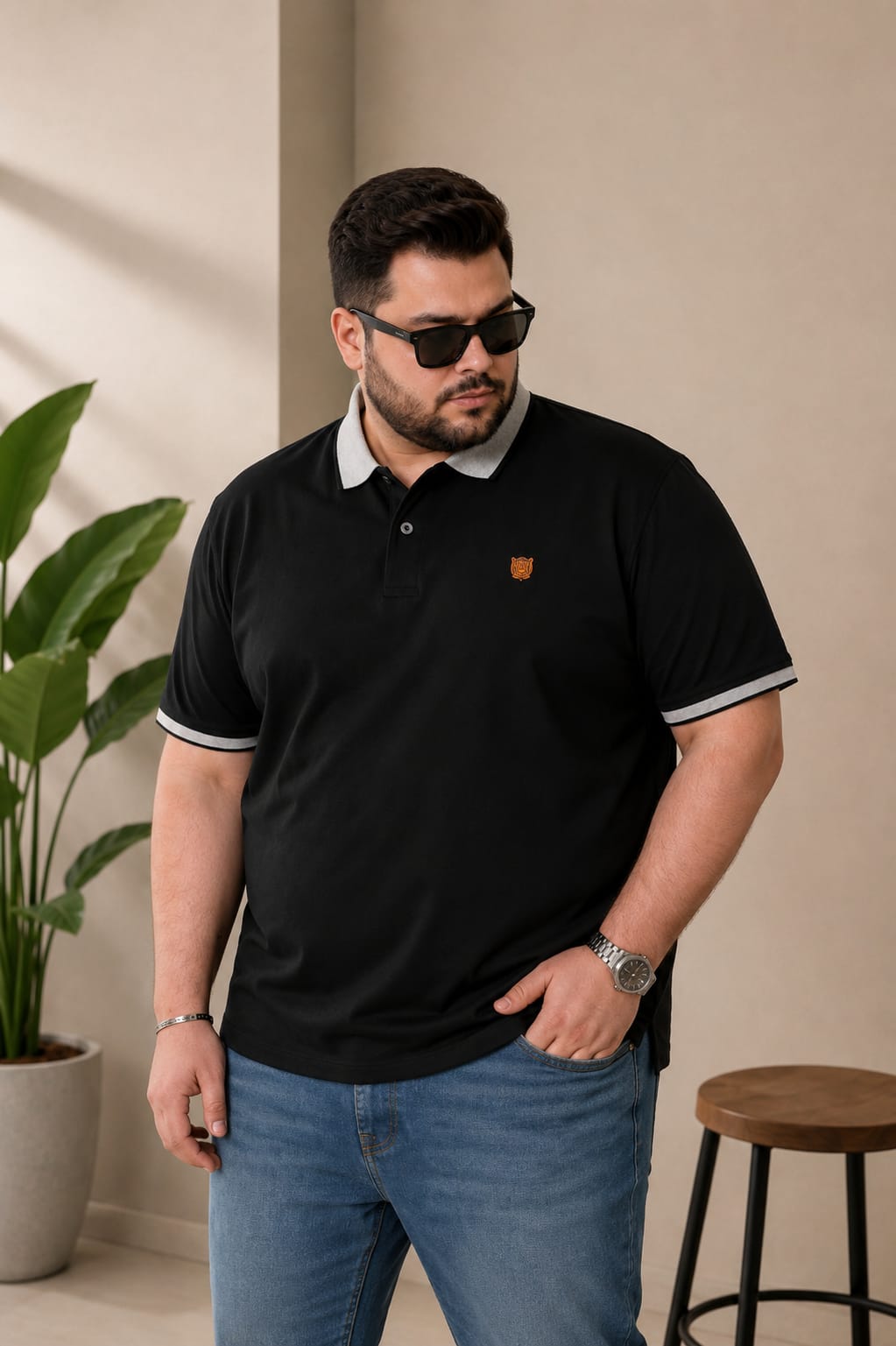 Austivo Men's Polo Neck T-shirt