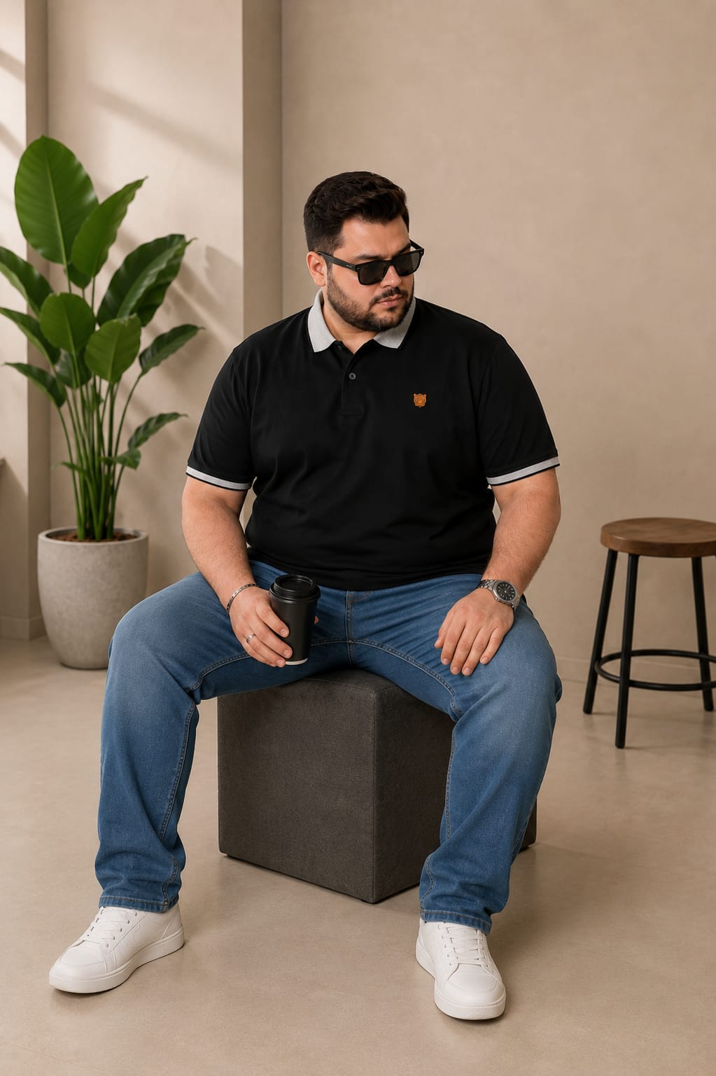 Austivo Men's Polo Neck T-shirt
