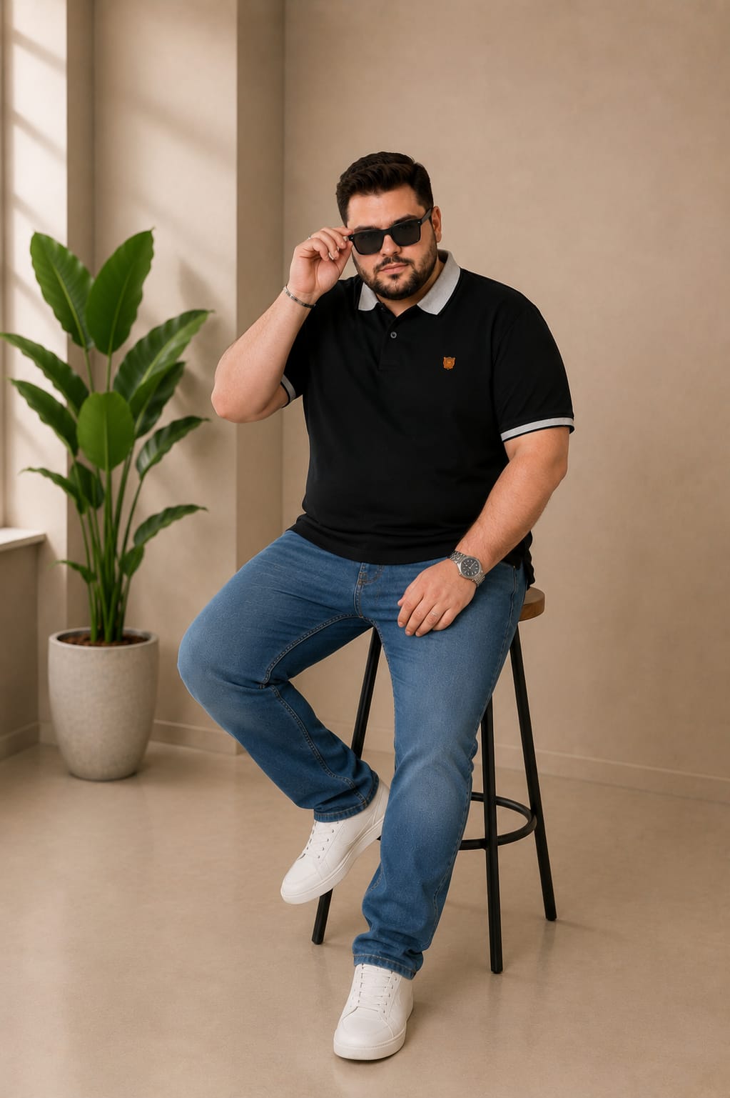 Austivo Men's Polo Neck T-shirt