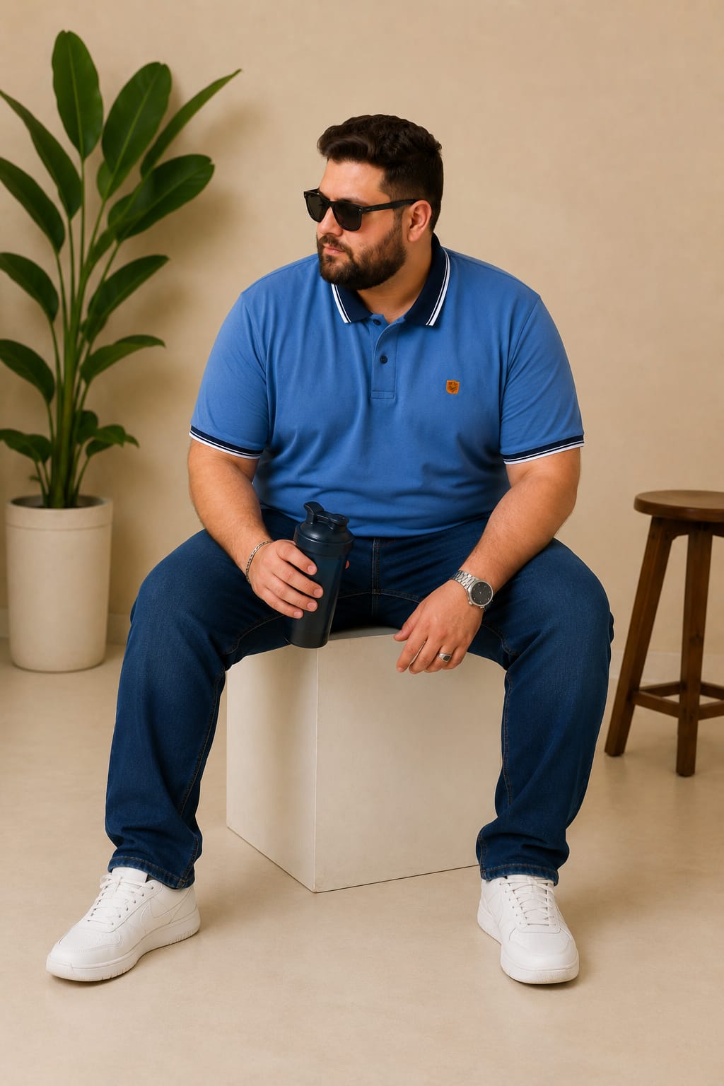 Austivo Men's Polo Neck T-shirt