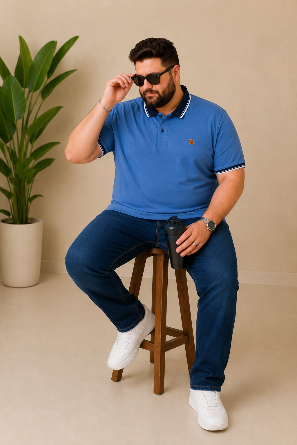 Austivo Men's Polo Neck T-shirt