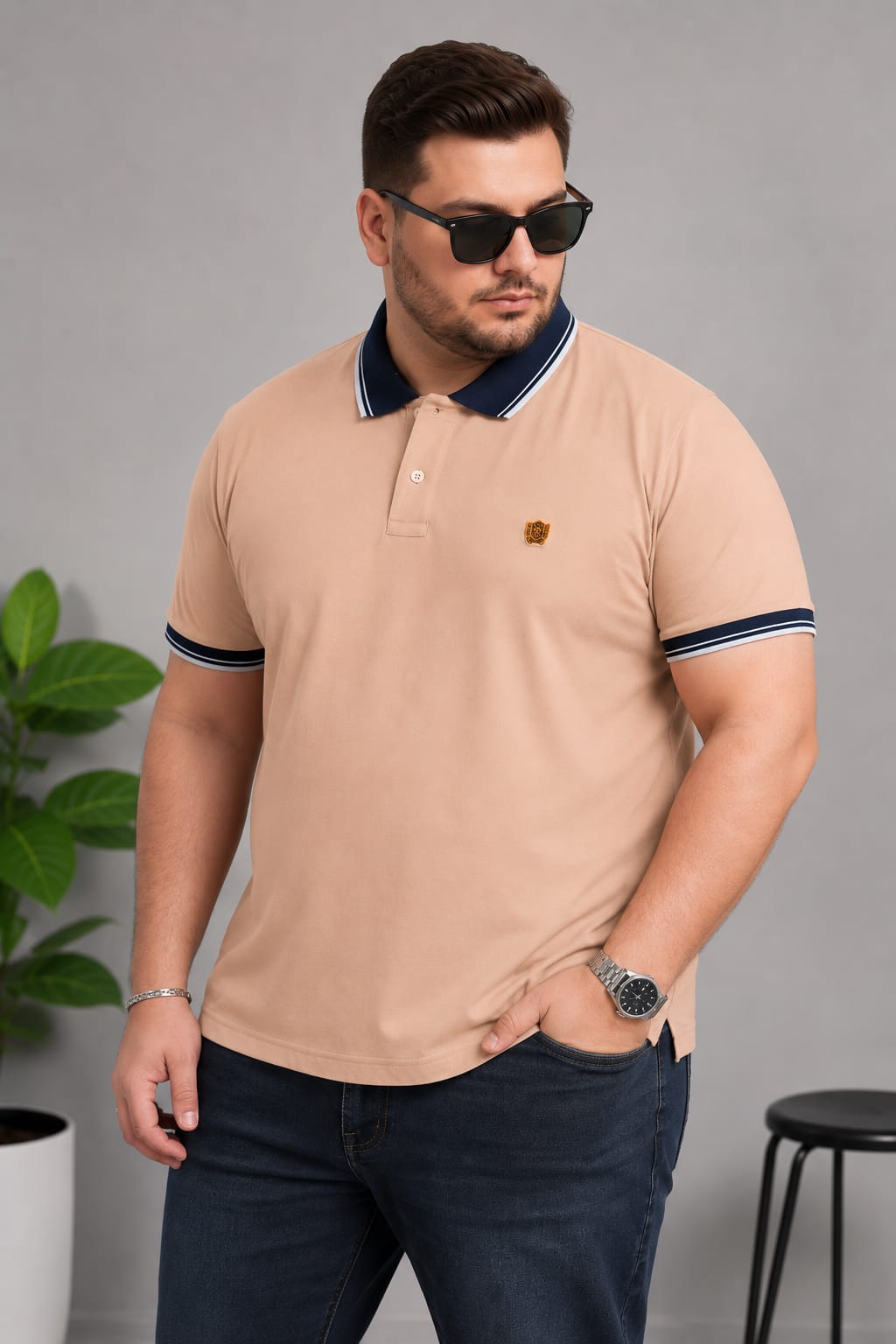 Austivo Men's Polo Neck T-shirt