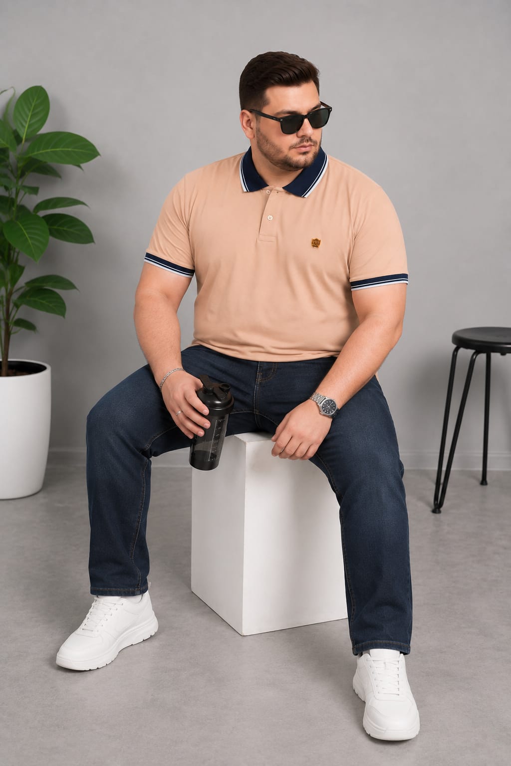 Austivo Men's Polo Neck T-shirt