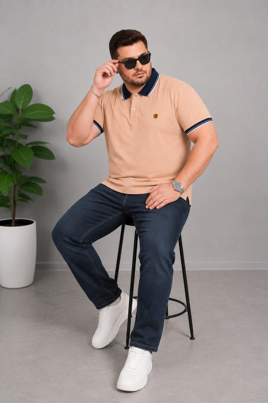 Austivo Men's Polo Neck T-shirt