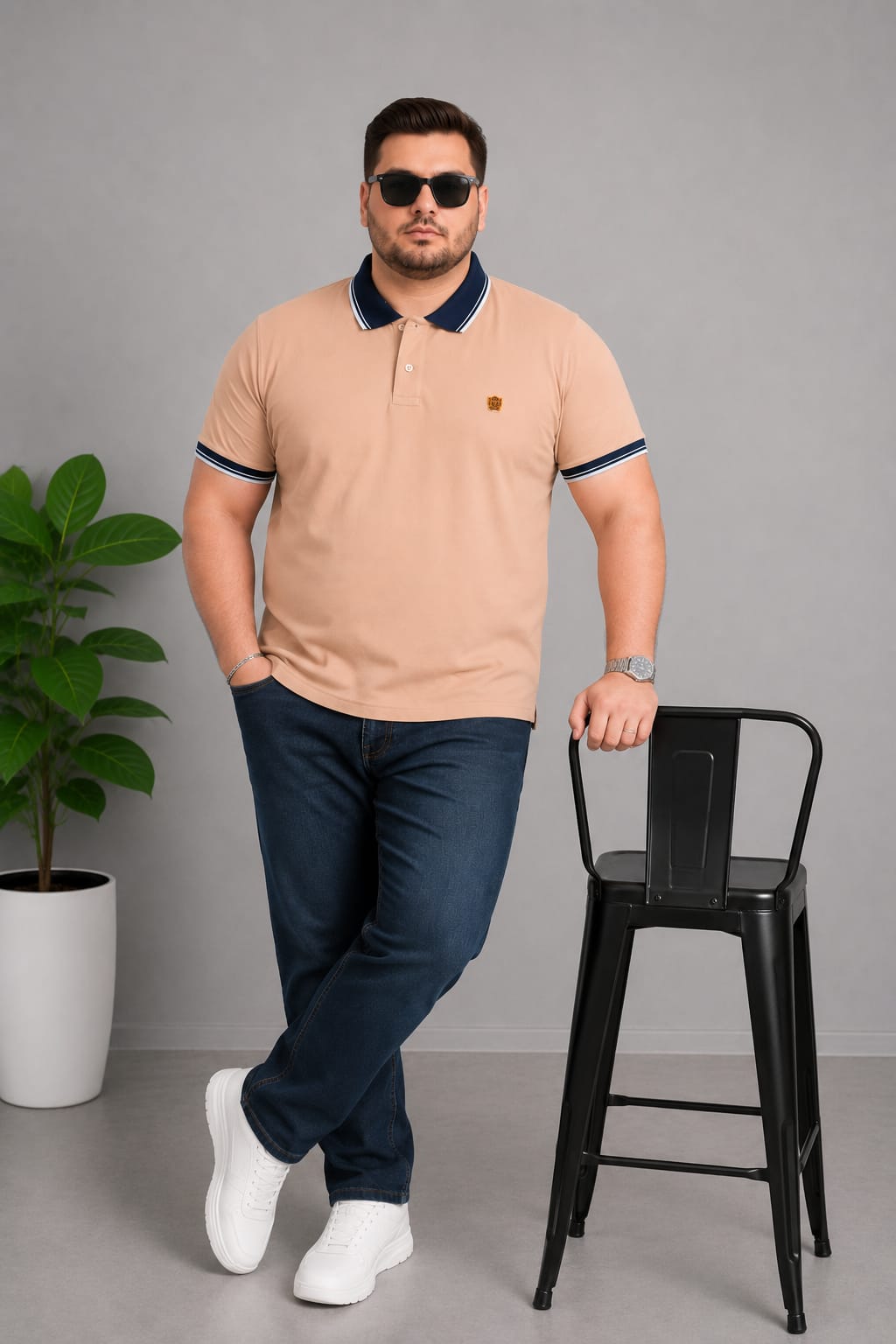 Austivo Men's Polo Neck T-shirt