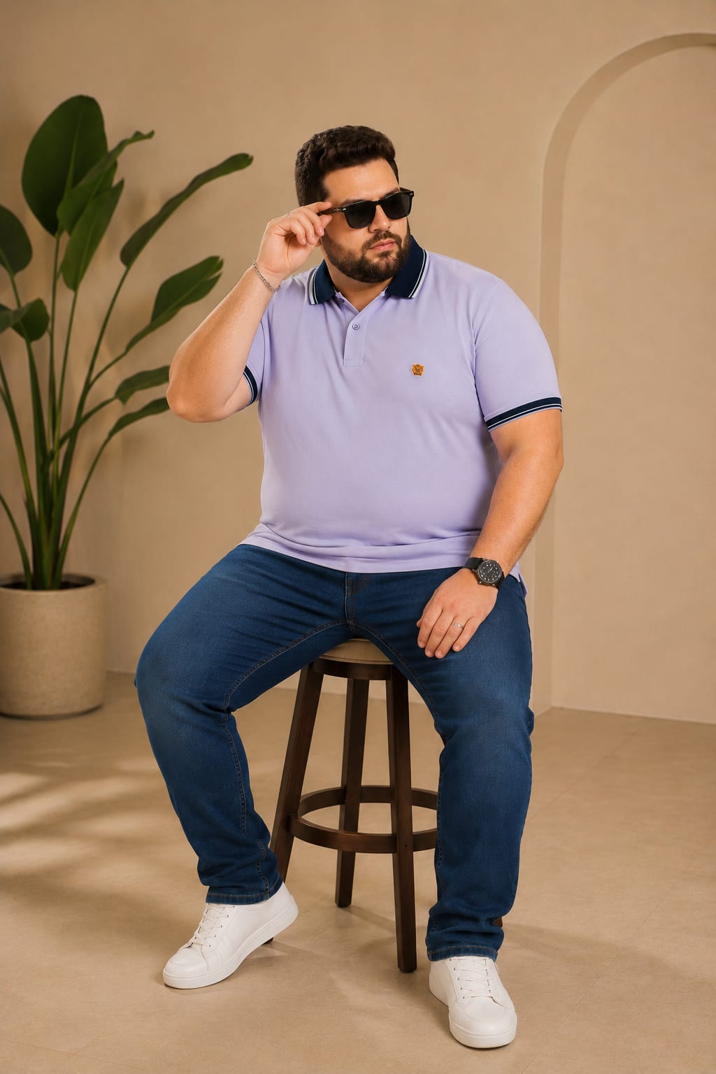 Austivo Men's Polo Neck T-shirt