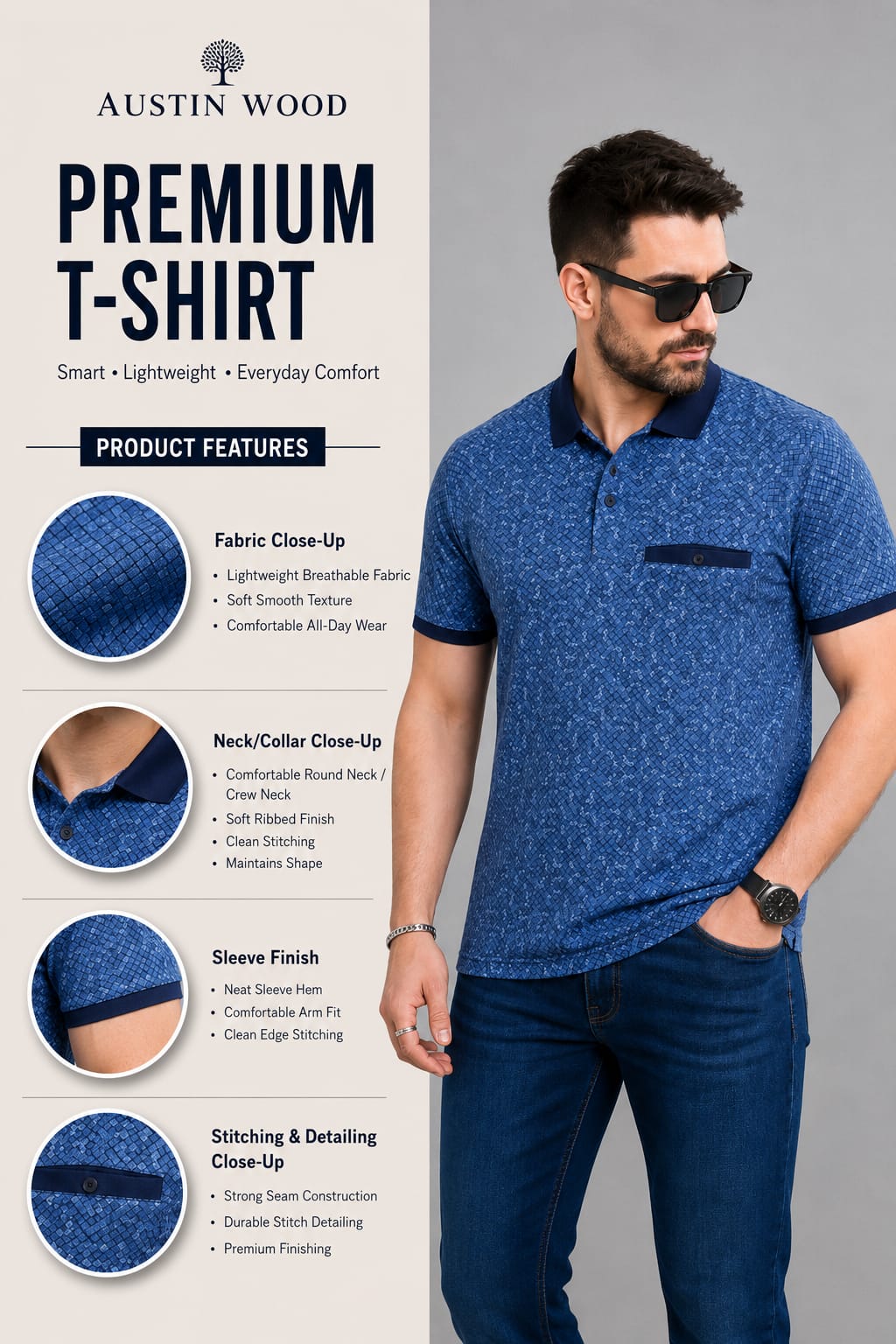 Austin Wood Polo T-shirt