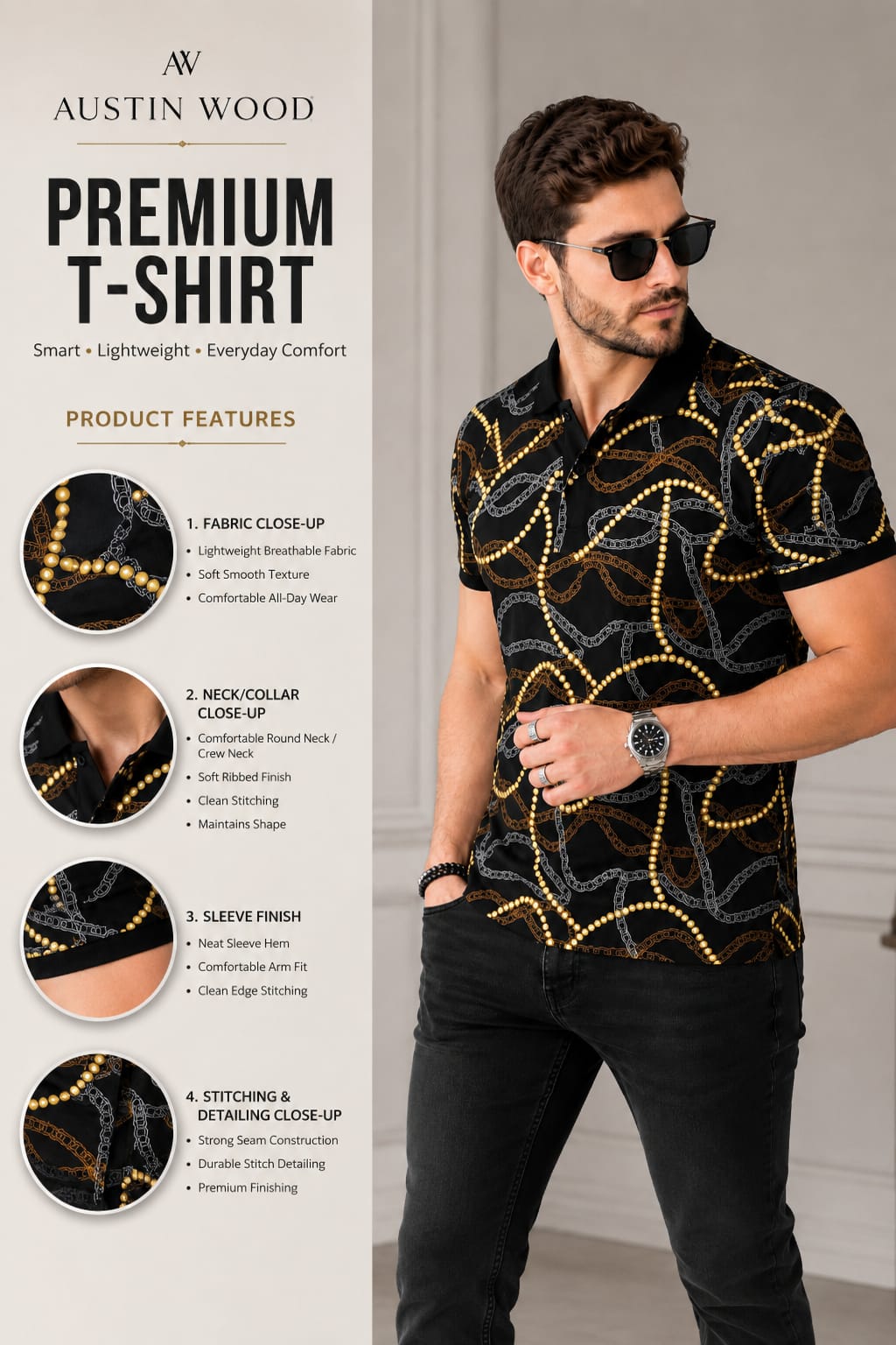Austin Wood Polo T-shirt