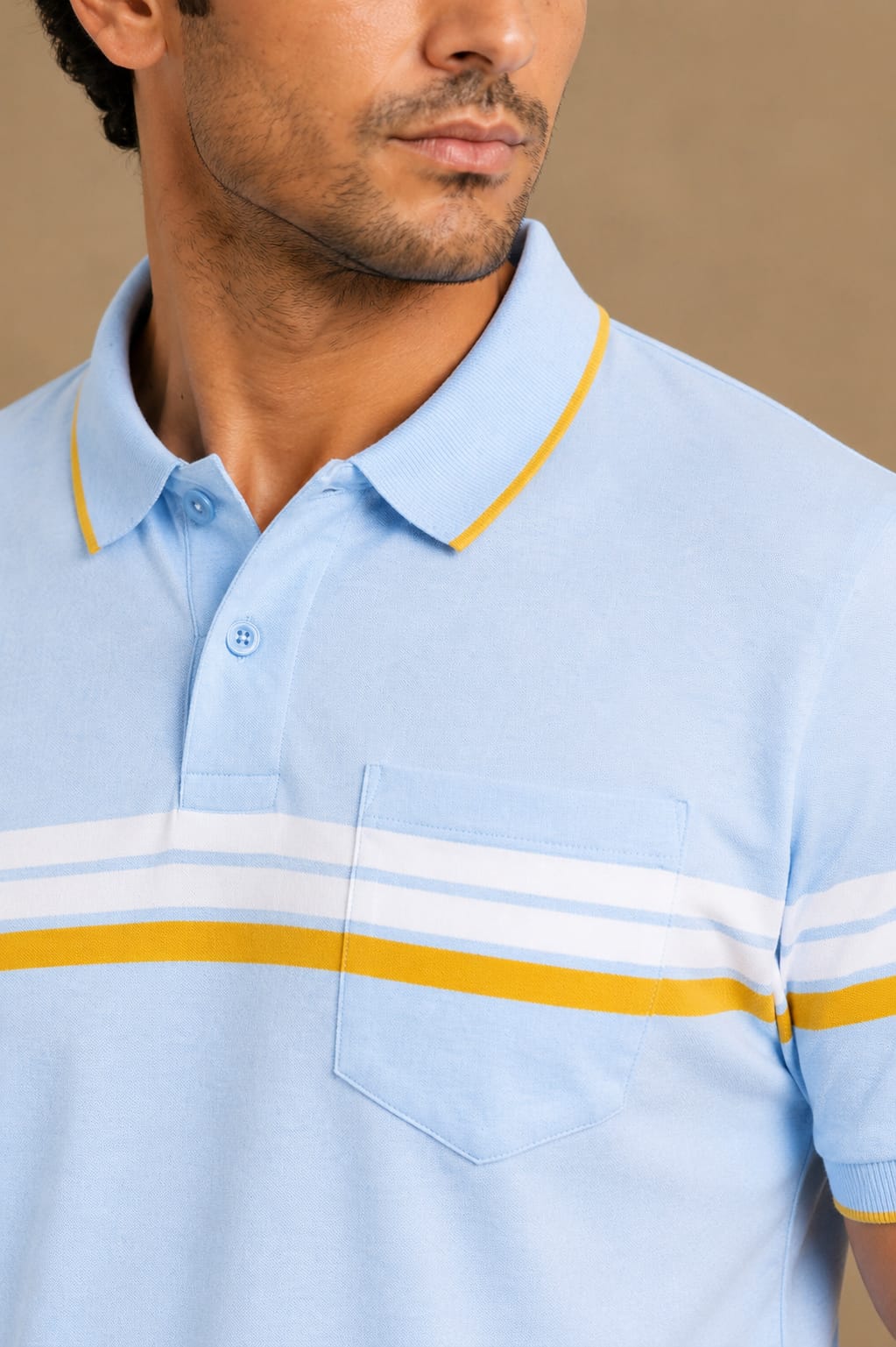 Austin Wood Men's Half Sleeves Polo Neck T-shirt