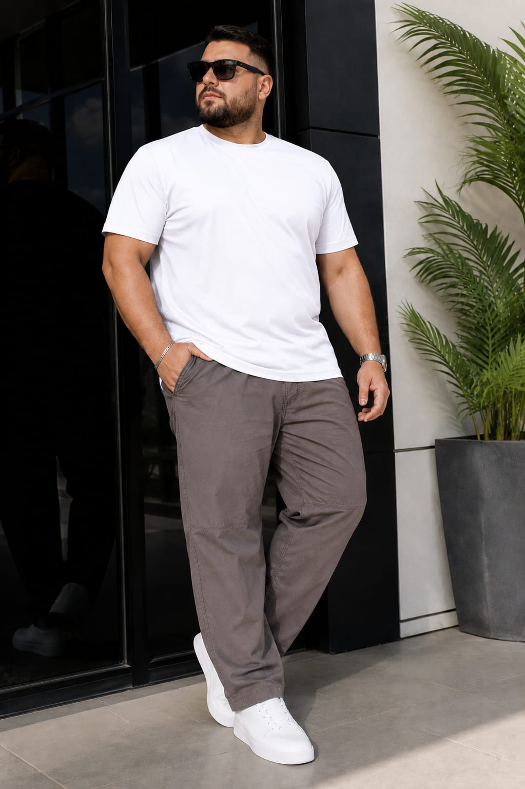 AUSTIVO Premium Men’s Plus Size 100% Cotton Cargo Pants